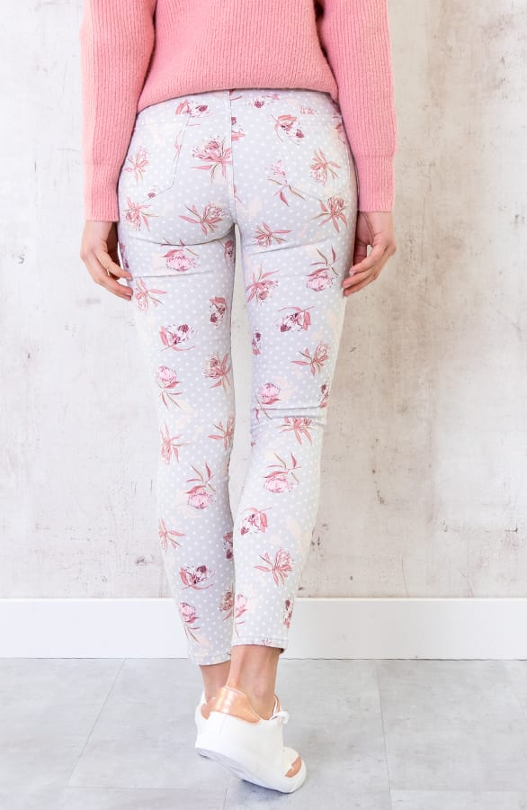 Skinny Jeans Bloemenprint – shoparchief, foto 3