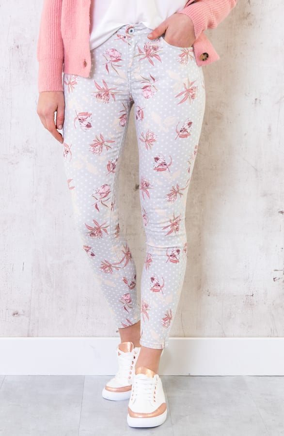 Skinny Jeans Bloemenprint – shoparchief, foto 7