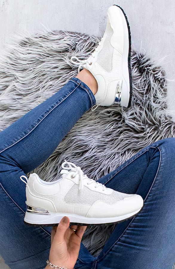 Sneakers Croco Favorite Wit – shoparchief, foto 1