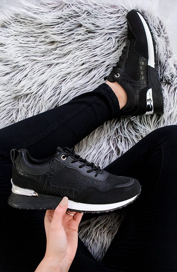 Sneakers Croco Favorite Schwarz, Shoparchiv, Foto 1