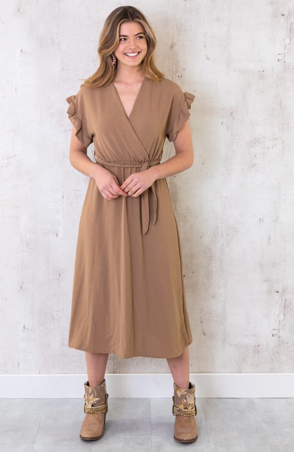 St. Tropez Kleid Midi Camel, Shoparchiv, Foto 4