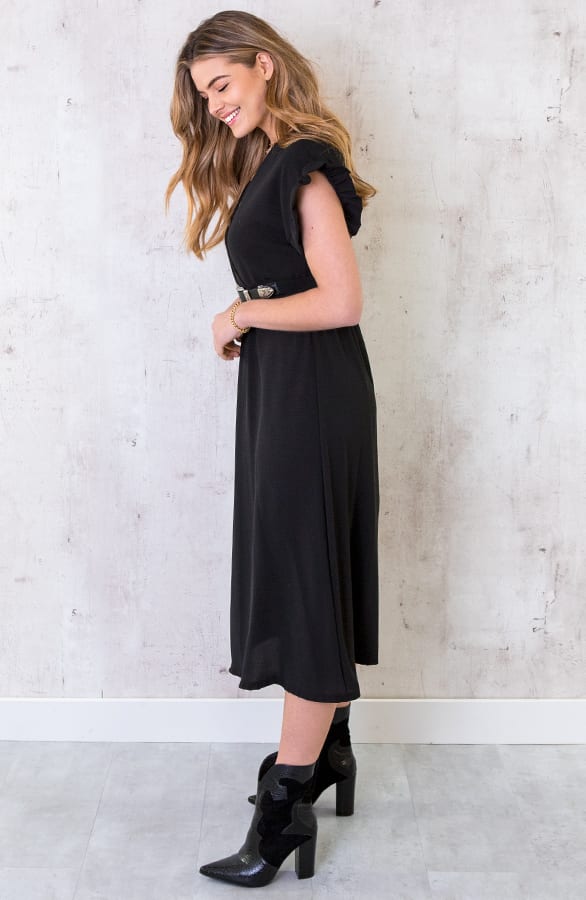 St. Tropez Kleid Midi Schwarz, Shoparchiv, Foto 3
