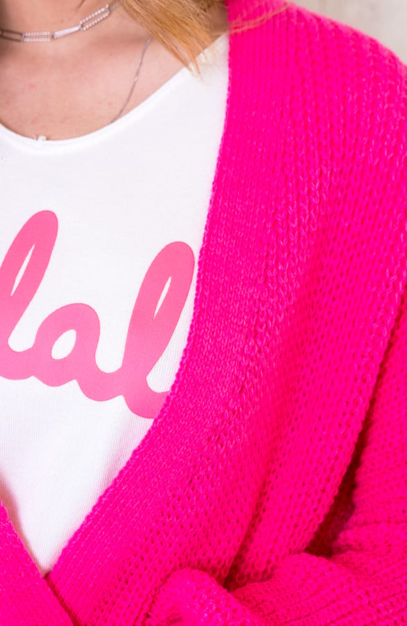 Strik Vest Gebreid Fuchsia – shoparchief, foto 6