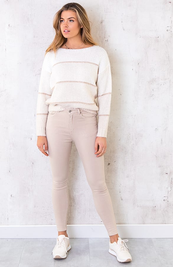 Banen Trui Gebreid Beige – shoparchief, foto 6