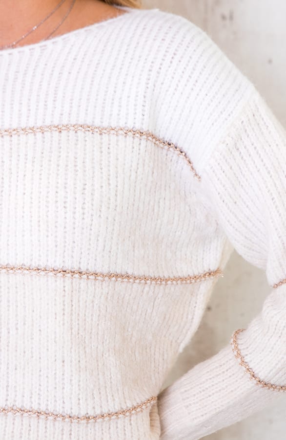 Banen Trui Gebreid Beige – shoparchief, foto 3