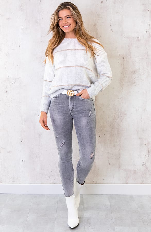 Banen Trui Gebreid Grijs – shoparchief, foto 6