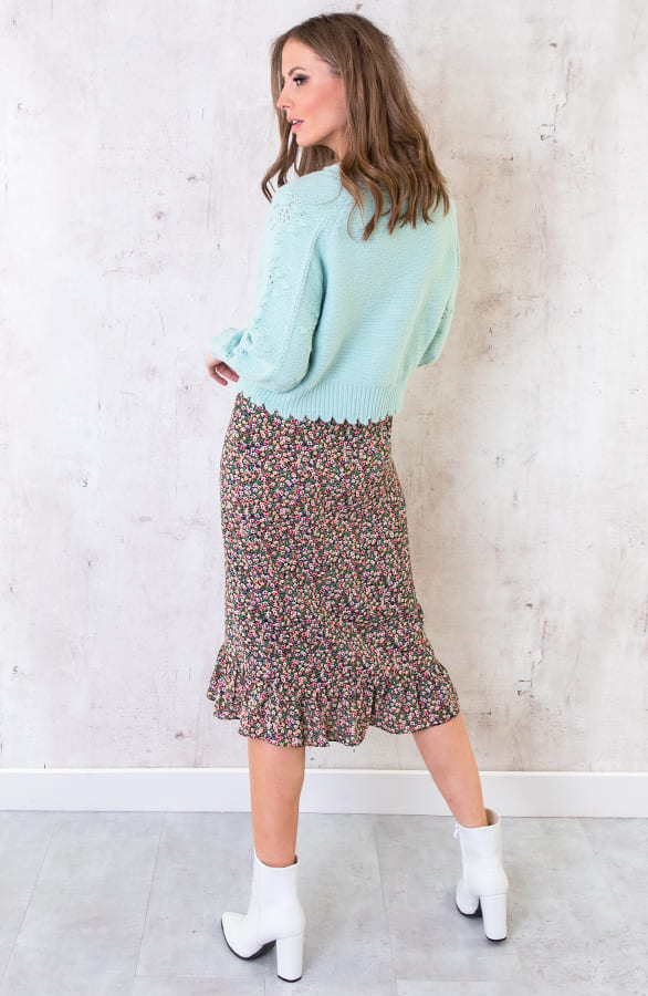 Bloemenprint Midi Rok – shoparchief, foto 6