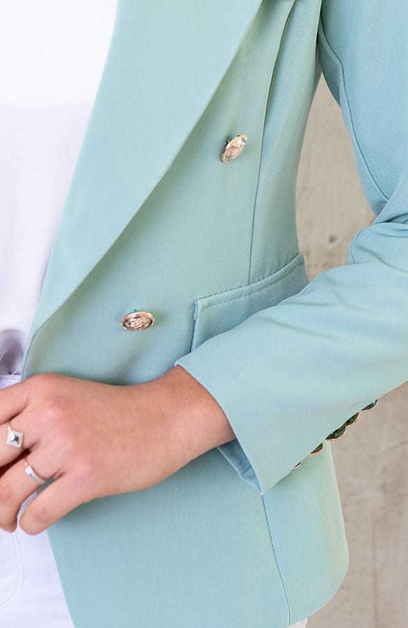 Button Blazer Mint – shoparchief, foto 4