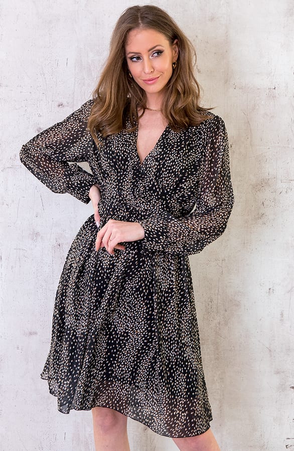Cheetah Jurk Dames Zwart – shoparchief, foto 3