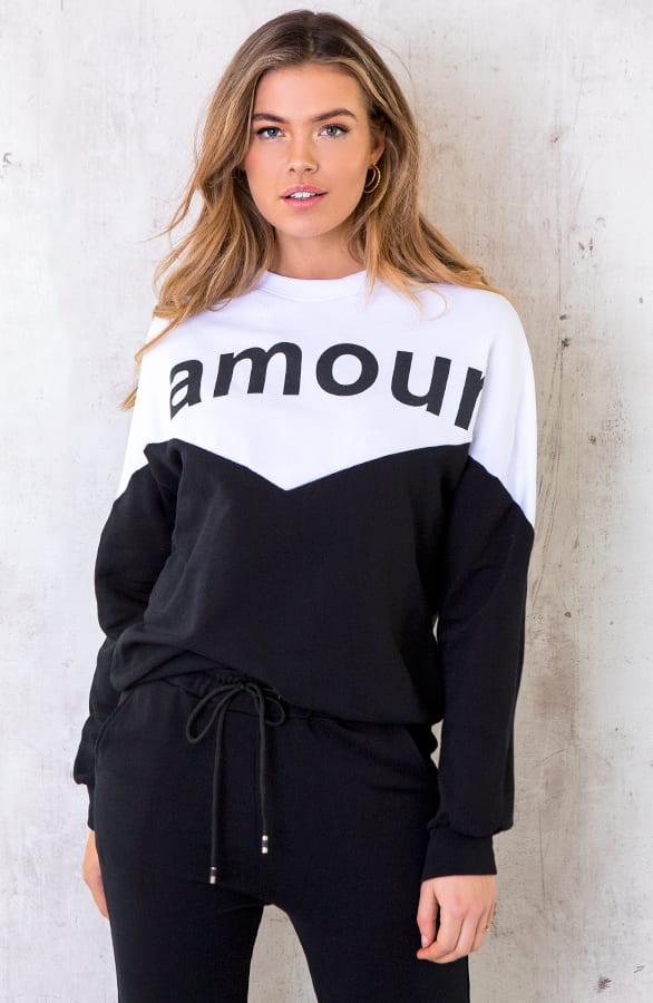 Comfy Sweater Amour Zwart – shoparchief, foto 1