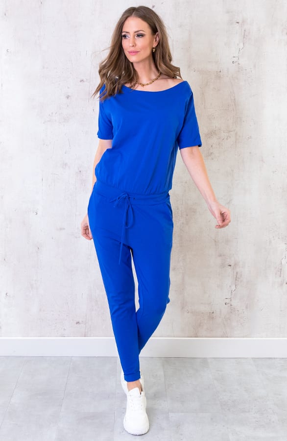 Jumpsuit Basic Kobalt – shoparchief, foto 2
