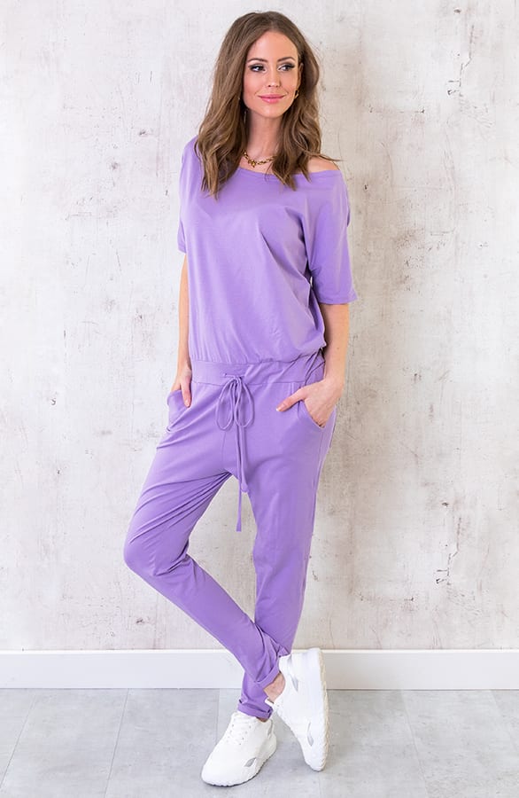 Jumpsuit Basic Lila – shoparchief, foto 2