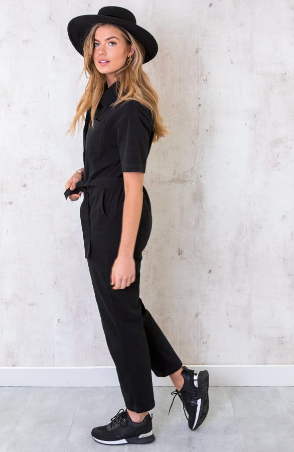 Jumpsuit Spijkerstof Zwart – shoparchief, foto 3