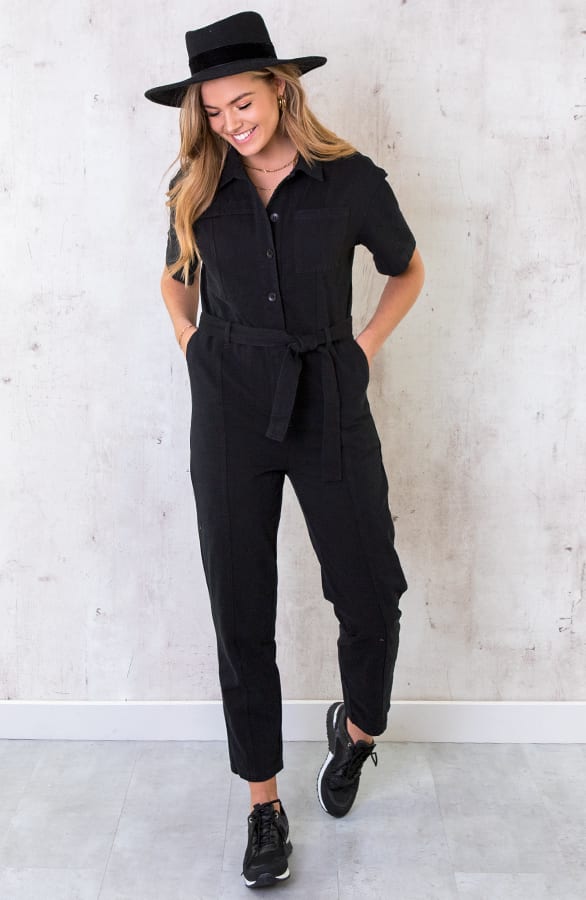 Jumpsuit Spijkerstof Zwart – shoparchief, foto 2