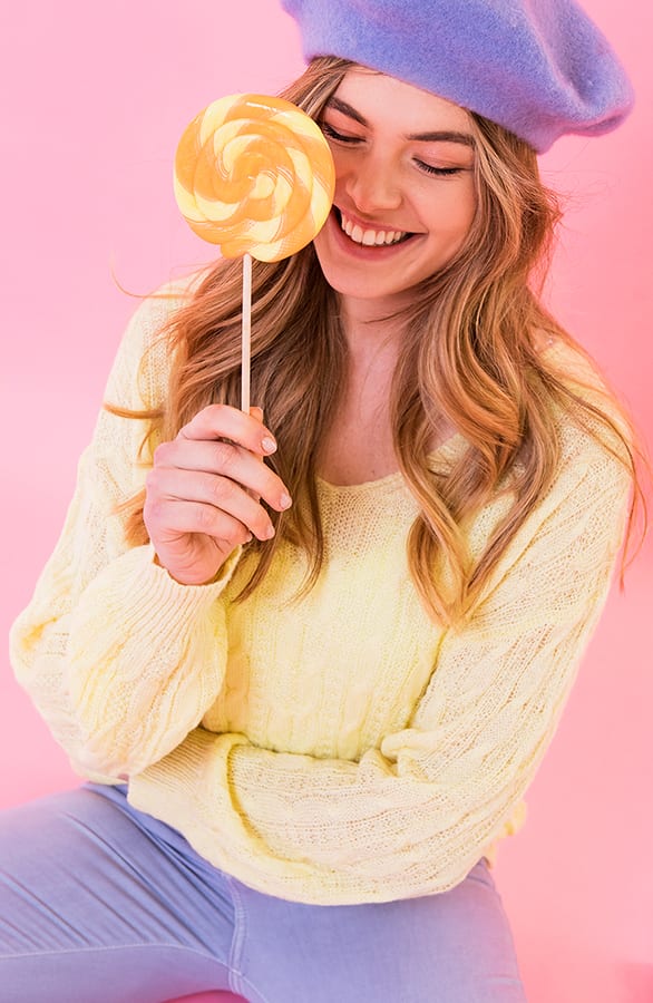 Kabeltrui Met V-hals Soft Yellow – shoparchief, foto 6