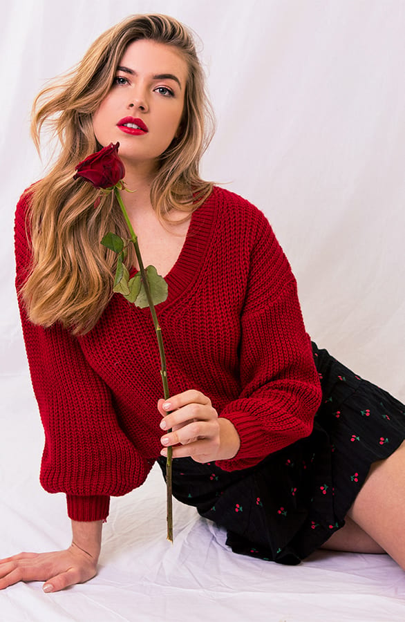 Katoenen Overslag Rok Cherry – shoparchief, foto 4
