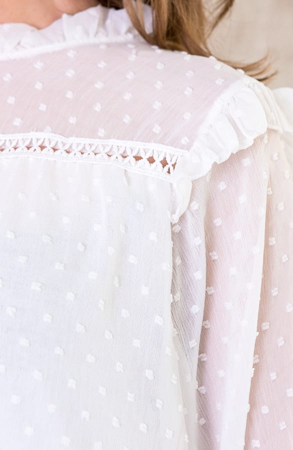 Laurent Blouse Wit – shoparchief, foto 3