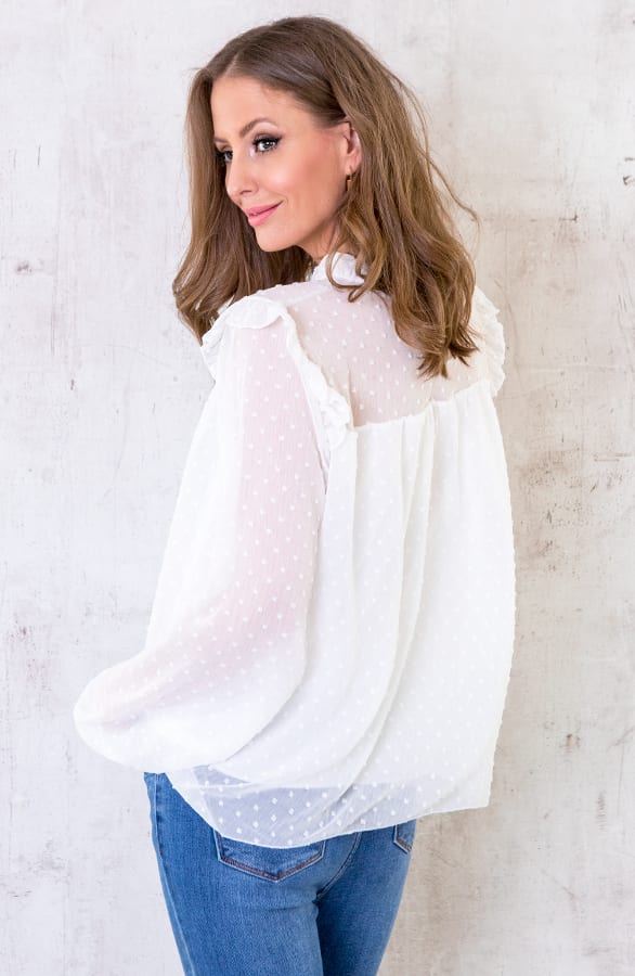 Laurent Blouse Wit – shoparchief, foto 4