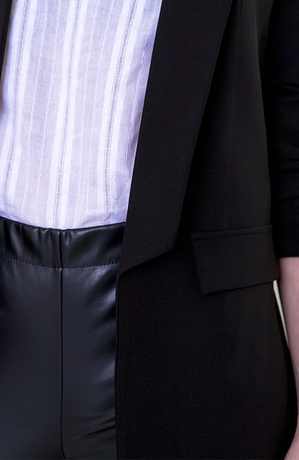 Leather Pants Split Black – shoparchief, foto 9