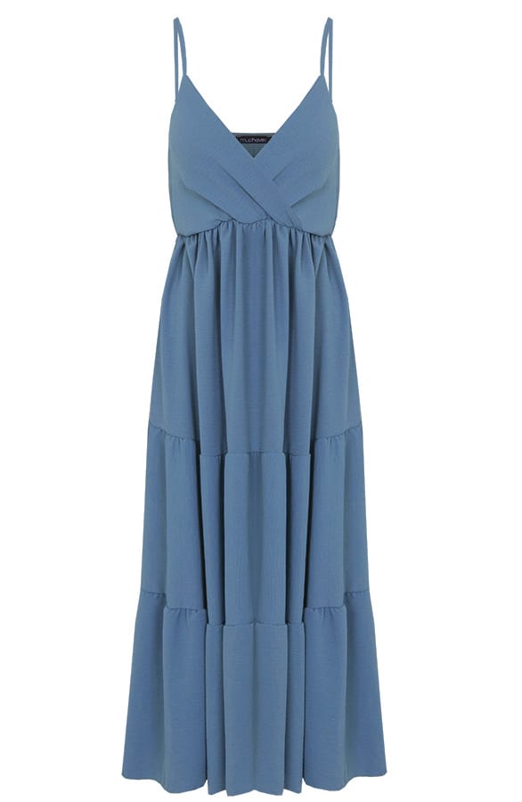 Midi Jurk Monaco Jeansblauw – shoparchief, foto 1