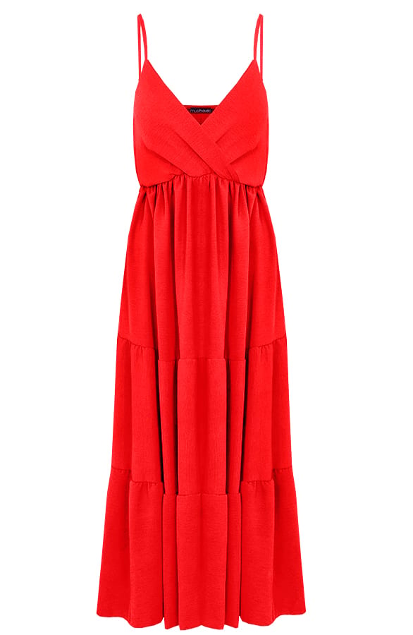 Midi Jurk Monaco Rood – shoparchief, foto 1