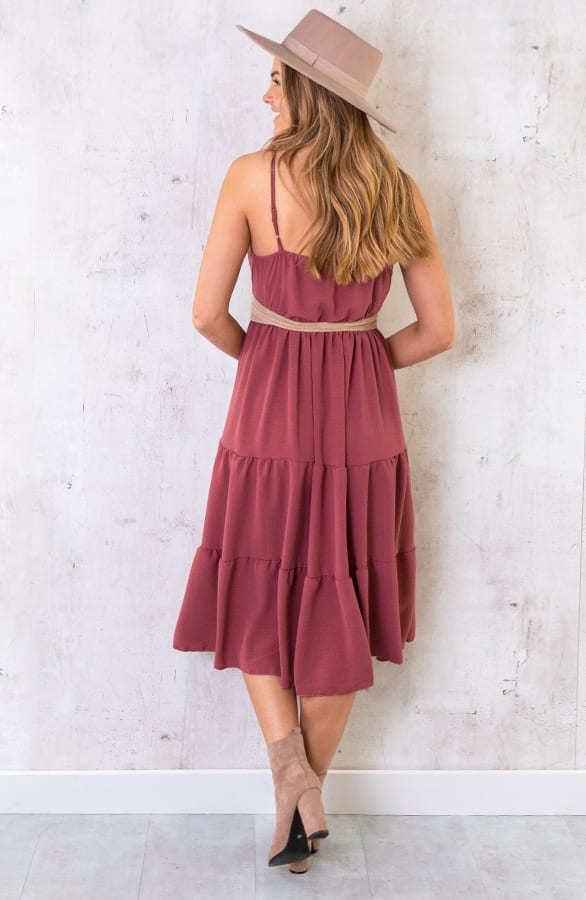 Midi Jurk Monaco Dust Roze – shoparchief, foto 6
