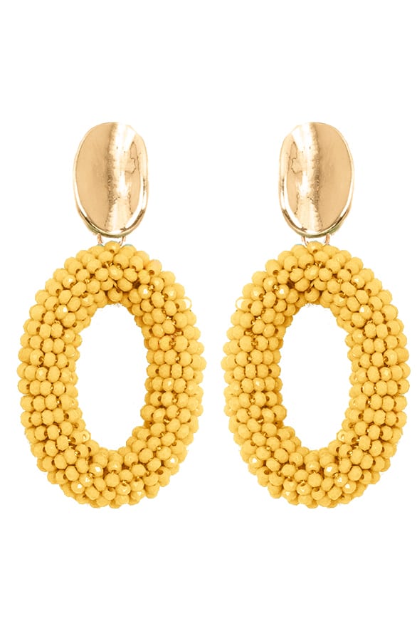Oval Limited Oorbellen Geel – shoparchief, foto 1