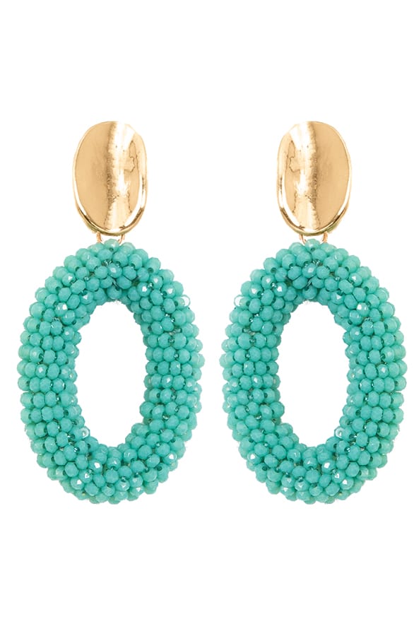 Oval Limited Oorbellen Turquoise – shoparchief, foto 1