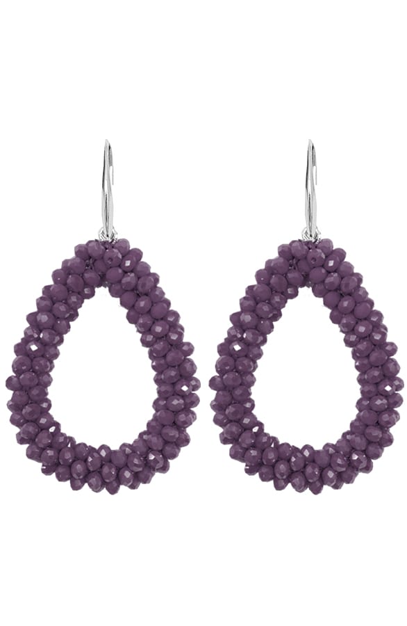 Oval Purple Oorbellen – shoparchief, foto 1