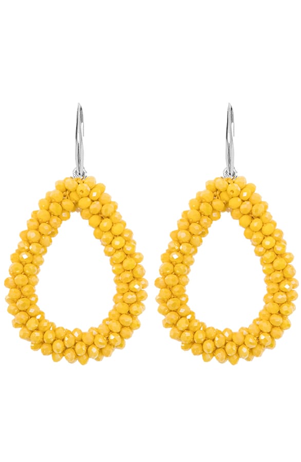 Oval Yellow Oorbellen – shoparchief, foto 1