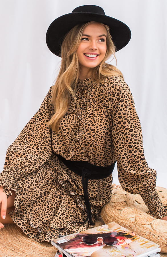 Panter Jurk Exclusive Camel – shoparchief, foto 1