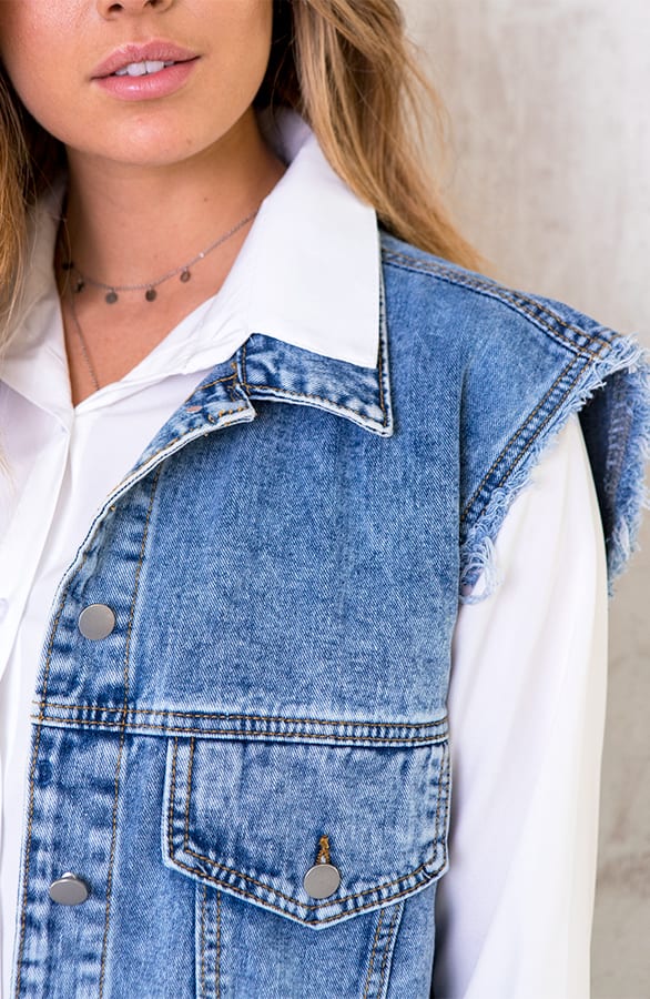 Raw Denim Gilet – shoparchief, foto 4