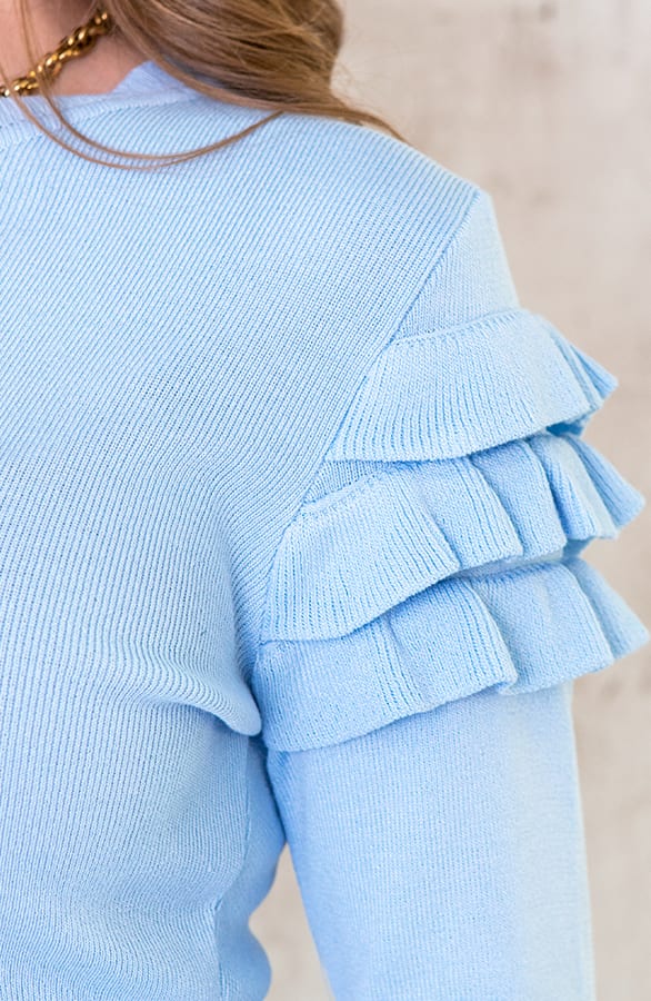 Ruches Top Pastel Blauw – shoparchief, foto 3