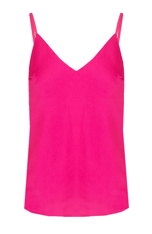 Silk Touch Spaghetti Top Fuchsia – shoparchief, foto 1