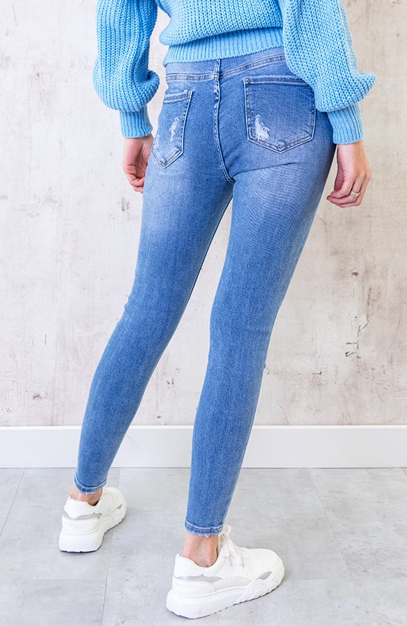 Skinny Broek High Waist Damaged – shoparchief, foto 3