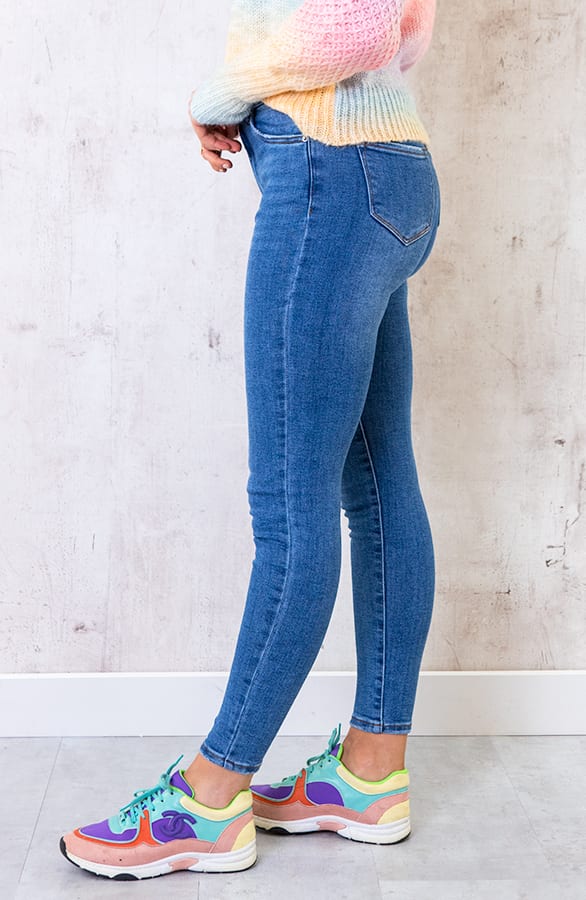 Skinny Broek High Waist Donkerblauw – shoparchief, foto 3