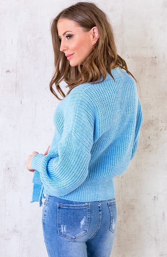 Strik Vest Gebreid Pastel Blauw – shoparchief, foto 5