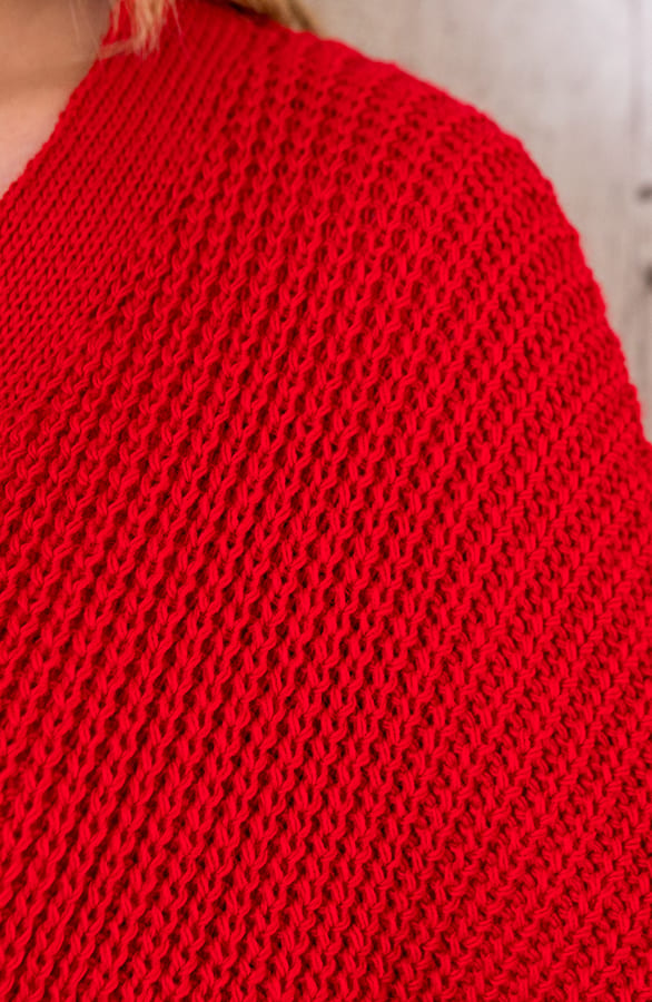 Strik Vest Gebreid Rood – shoparchief, foto 6