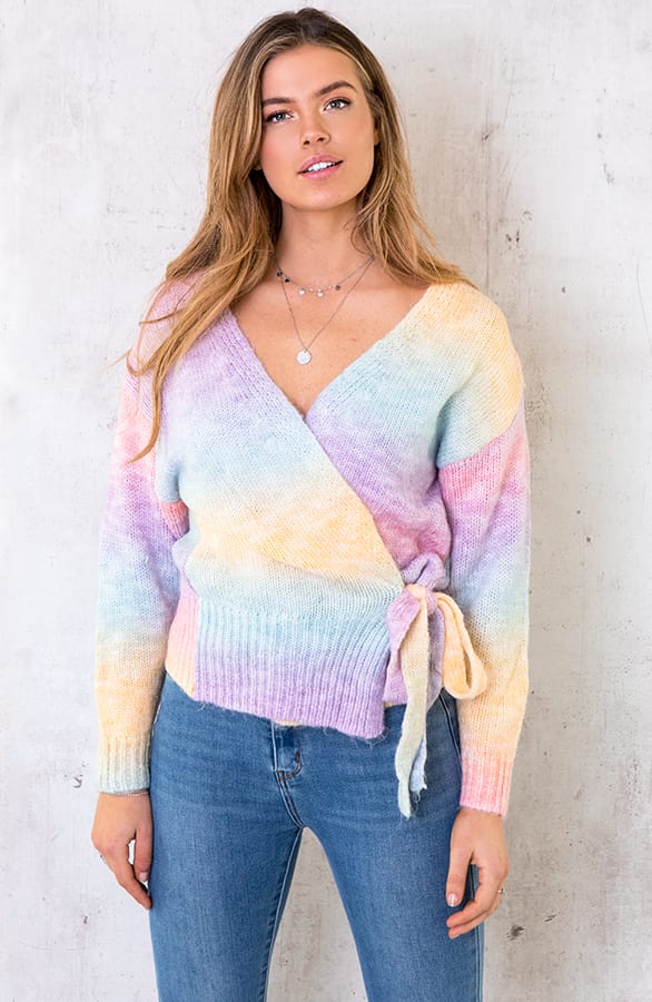 Strik Vest Gebreid Tie Dye – shoparchief, foto 1