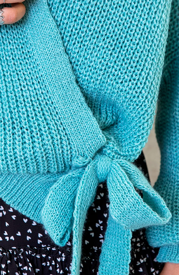 Strik Vest Gebreid Turquoise – shoparchief, foto 5