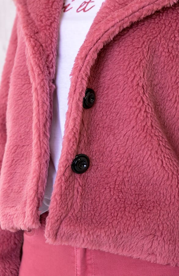 Teddy Jacket Oud Roze – shoparchief, foto 3
