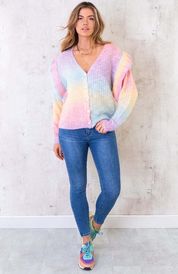 Tie Dye Ruffle Vest Pastel – shoparchief, foto 8