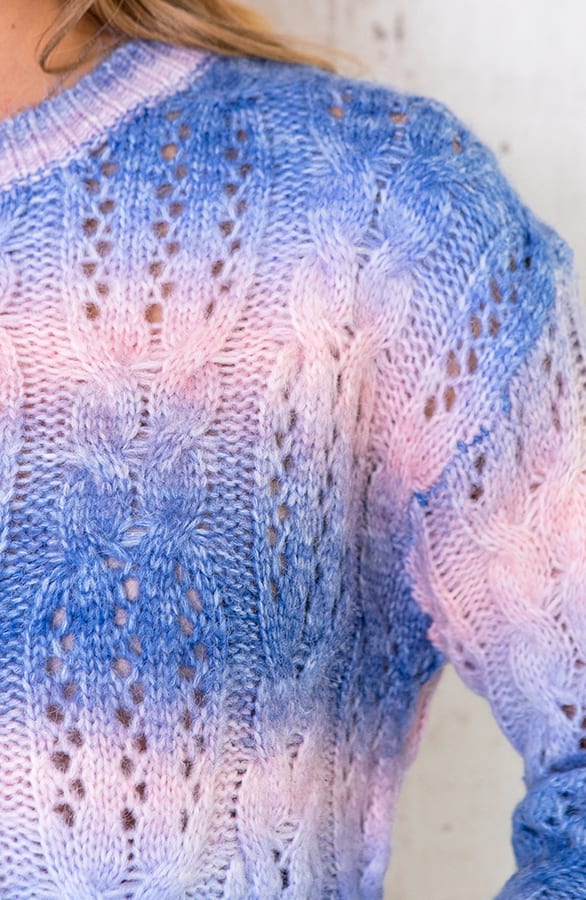 Tie Dye Trui Gehaakt Blauw – shoparchief, foto 4