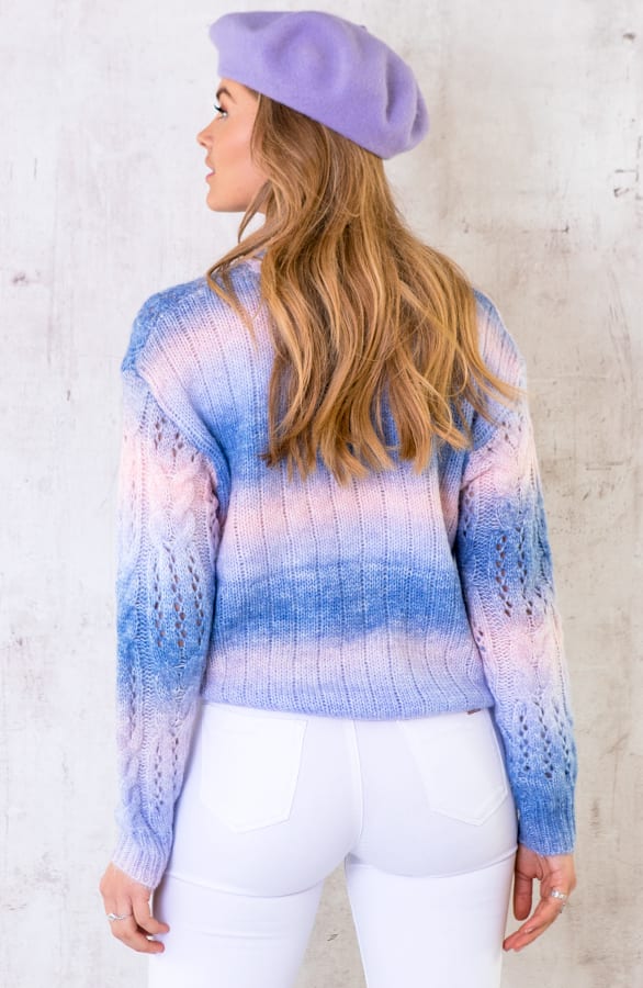 Tie Dye Trui Gehaakt Blauw – shoparchief, foto 5