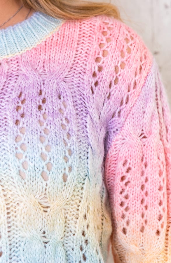 Tie Dye Trui Gehaakt Pastel – shoparchief, foto 3