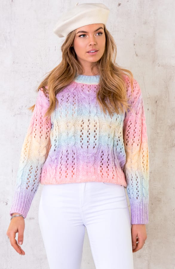 Tie Dye Trui Gehaakt Pastel – shoparchief, foto 2