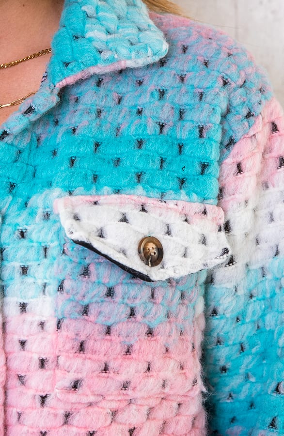 Tie Dye Woven Jacket Blauw – shoparchief, foto 5