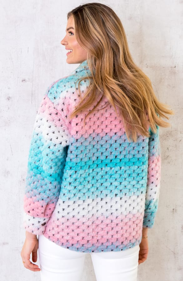 Tie Dye Woven Jacket Blauw – shoparchief, foto 4