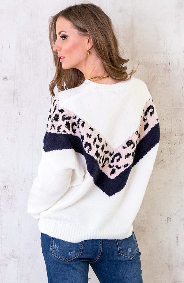 Trui Met Panterprint Offwhite – shoparchief, foto 5