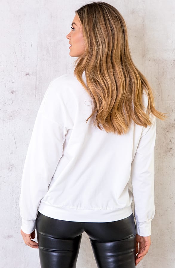 USA Sweater Dames Offwhite – shoparchief, foto 4